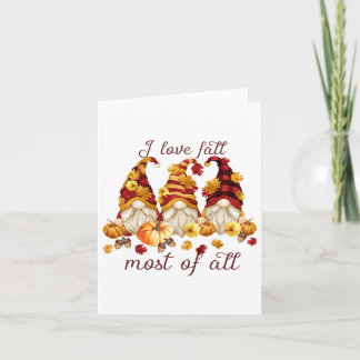 I Liebe fallen die meisten aller Niedlichen Gnome  Karte