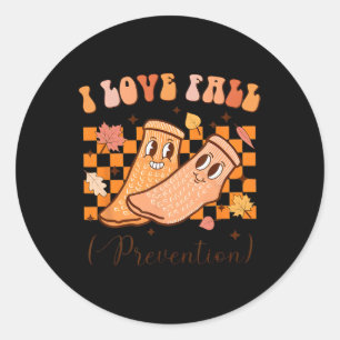 I Liebe fallen Präventions-Fall-Erntedank Krankens Runder Aufkleber