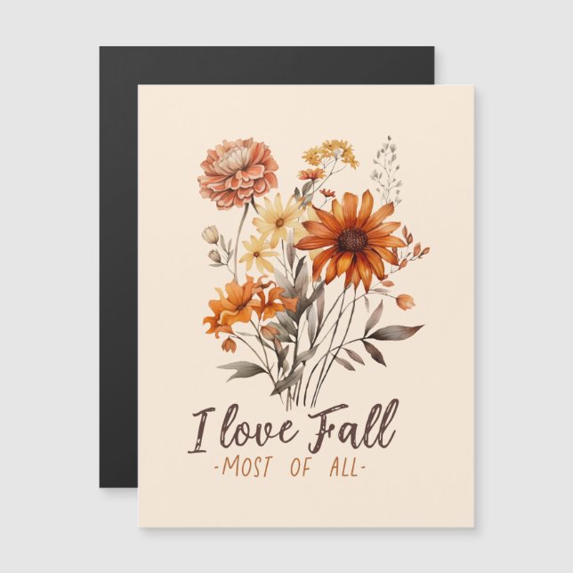 I Liebe fällt am meisten Magnetkarte (Vorne/Hinten)