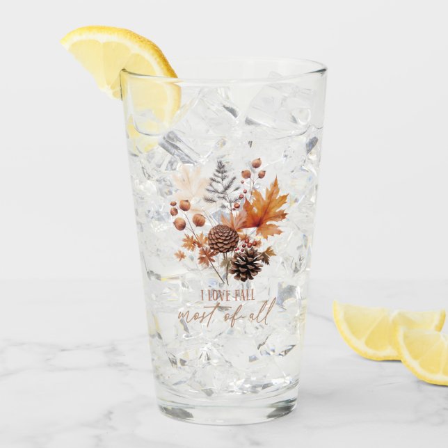 I Liebe fällt die meisten Blätter Glas (Vorderseite Ice)