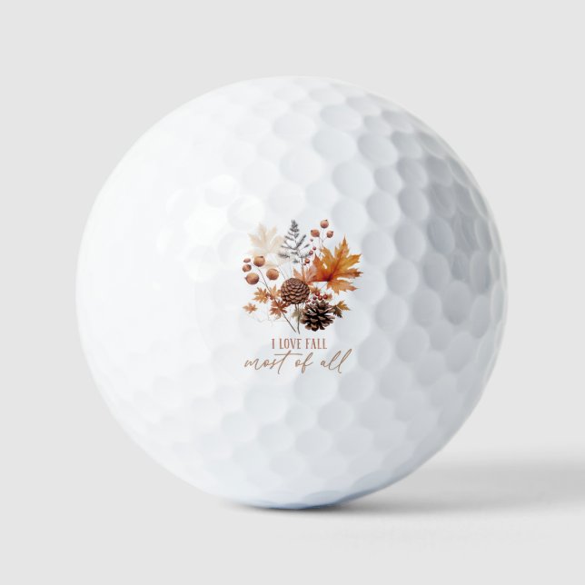 I Liebe fällt die meisten Blätter Golfball (Vorderseite)