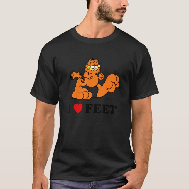I Liebe Feet Cat Süße Tier Hausbesitzer T-Shirt (Vorderseite)