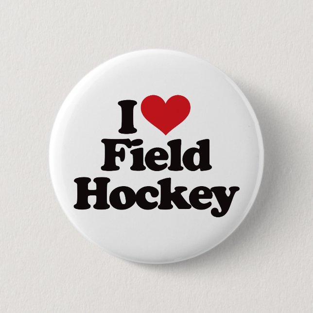 I Liebe-Feld-Hockey Button (Vorderseite)