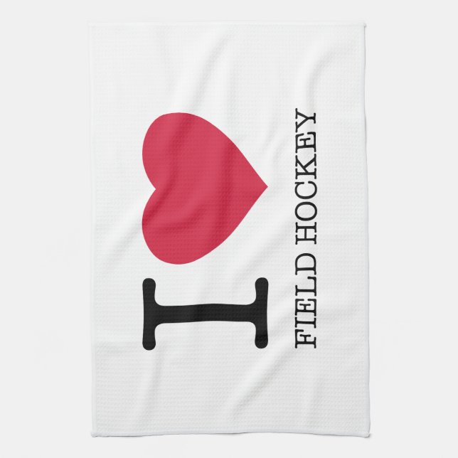 I LIEBE FELD HOCKEY GESCHIRRTUCH (Vertikal)