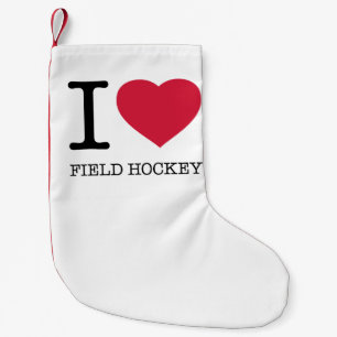 I LIEBE FELD HOCKEY KLEINER WEIHNACHTSSTRUMPF