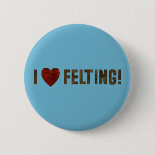 I Liebe Felting Button
