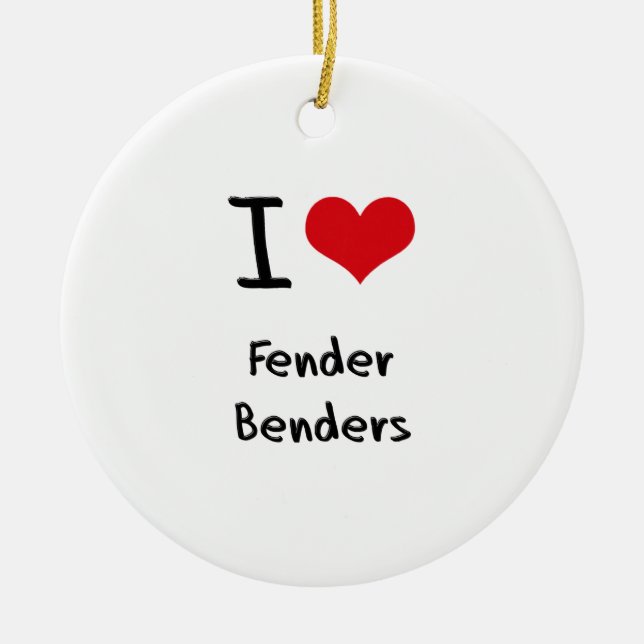 I Liebe-Fender-Bieger Keramikornament (Vorne)