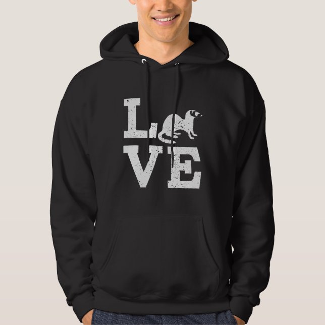 I Liebe Ferrets Hoodie (Vorderseite)