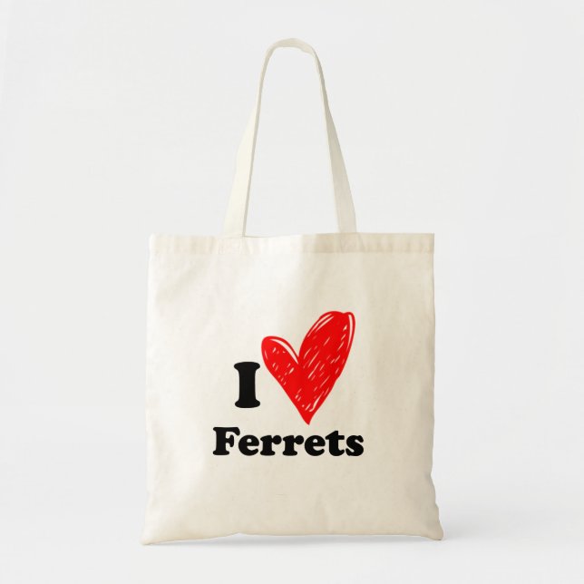 I Liebe Ferrets Tragetasche (Vorne)