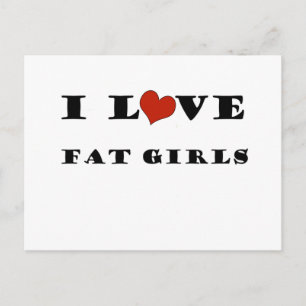 I Liebe Fett Girls Postkarte