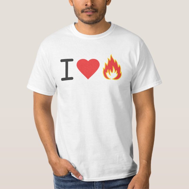 I Liebe-Feuer T-Shirt (Vorderseite)