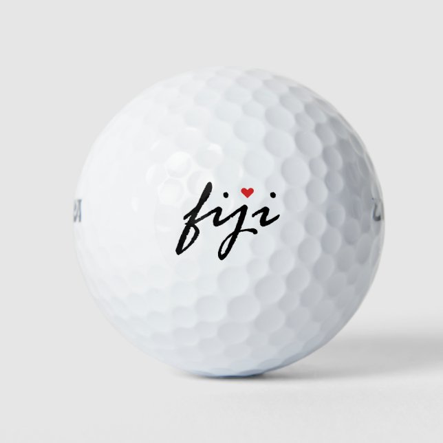 I Liebe Fidschi Golfball (Vorderseite)