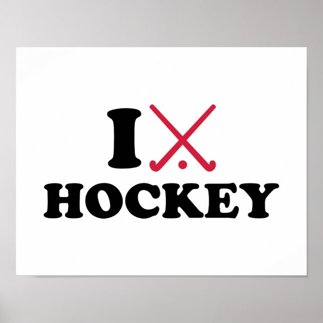 I Liebe Field Hockey Poster (Vorne)