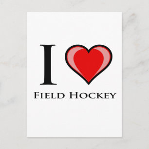 I Liebe Field Hockey Postkarte