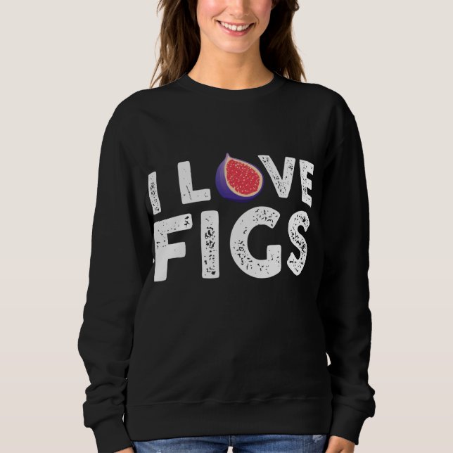 I Liebe Figoutfit vegetarische Abb. Pflanze Sweatshirt (Vorderseite)