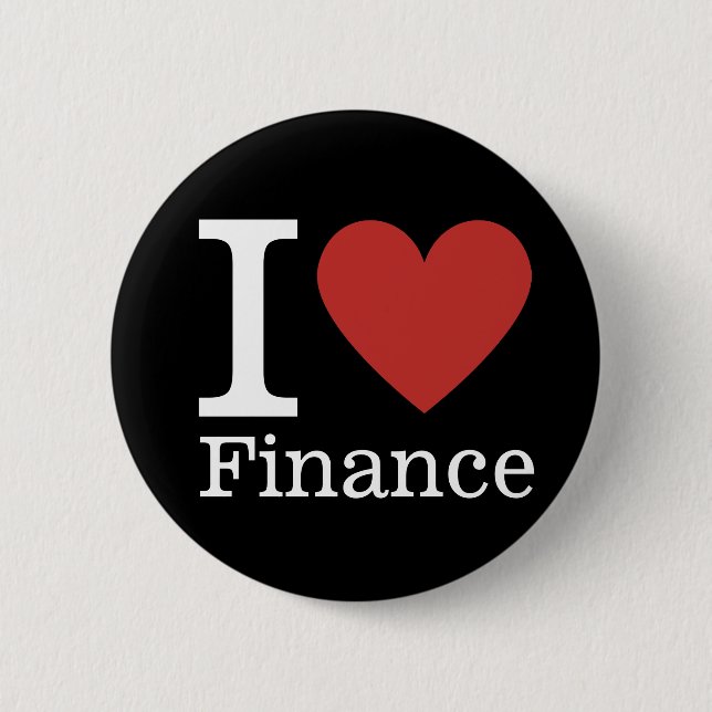 I ❤️ Liebe Finance - Button der Finanzabteilung (Vorderseite)