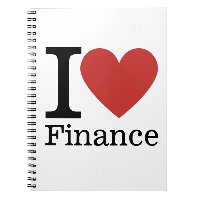 I ❤️ Liebe Finance - Finance Department - Notebook Notizblock (Vorderseite)