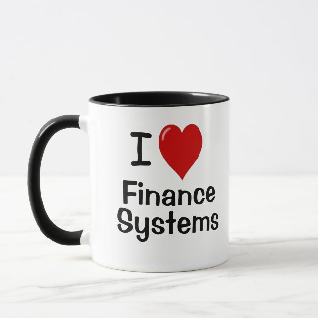 I Liebe Finance Systems Accountant Manager Zitat Tasse (Links)