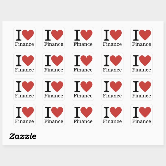 I ❤️ Liebe Finanzen - Finanzabteilung - STICKER (Blatt)