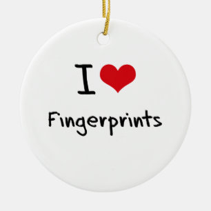 I Liebe-Fingerabdrücke Keramik Ornament