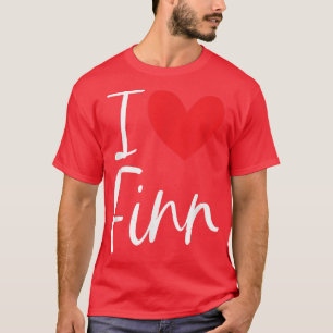 I Liebe Finn Name Personalisiert Girl Frau BESTE F T-Shirt