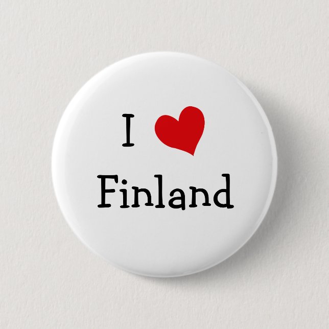 I Liebe Finnland Button (Vorderseite)