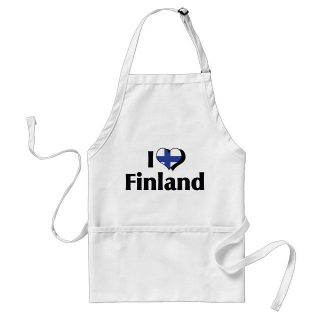 I Liebe Finnland Flagge Schürze (Vorne)