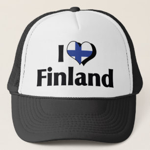 I Liebe Finnland Flagge Truckerkappe