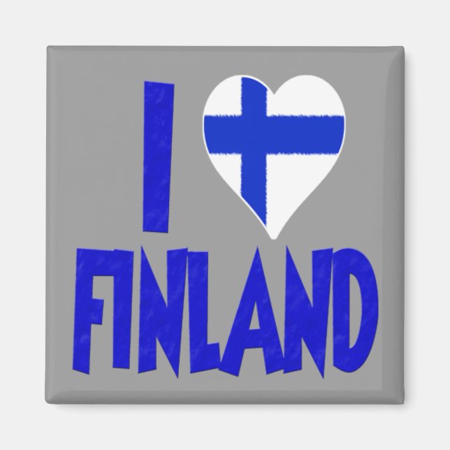 I Liebe Finnland Magnet (Vorne)