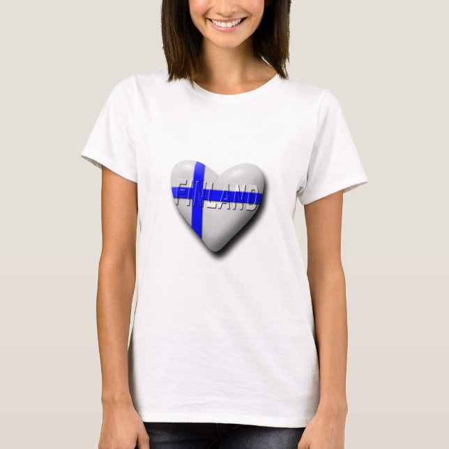 I Liebe Finnland T-Shirt (Vorderseite)