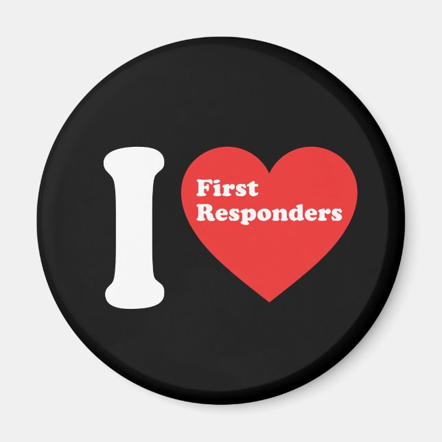 I Liebe First Responder Magnet (Vorne)