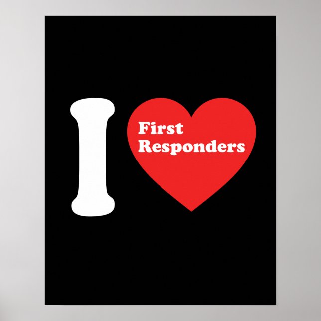 I Liebe First Responder Poster (Vorne)