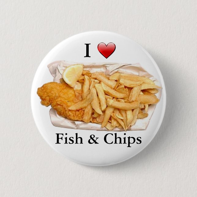I Liebe-Fisch und Button (Vorderseite)