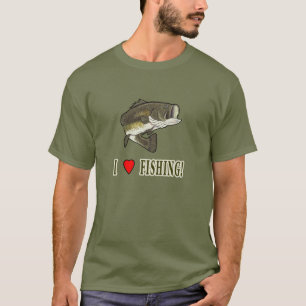 I Liebe-Fischerei: Forellenbarsch T-Shirt