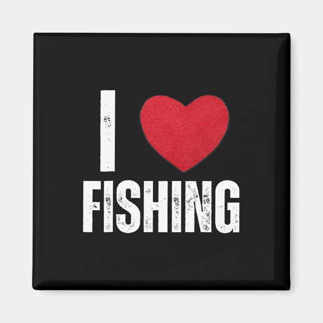 I Liebe Fischerei Geschenke für Kinder Fischen Män Magnet (Vorne)
