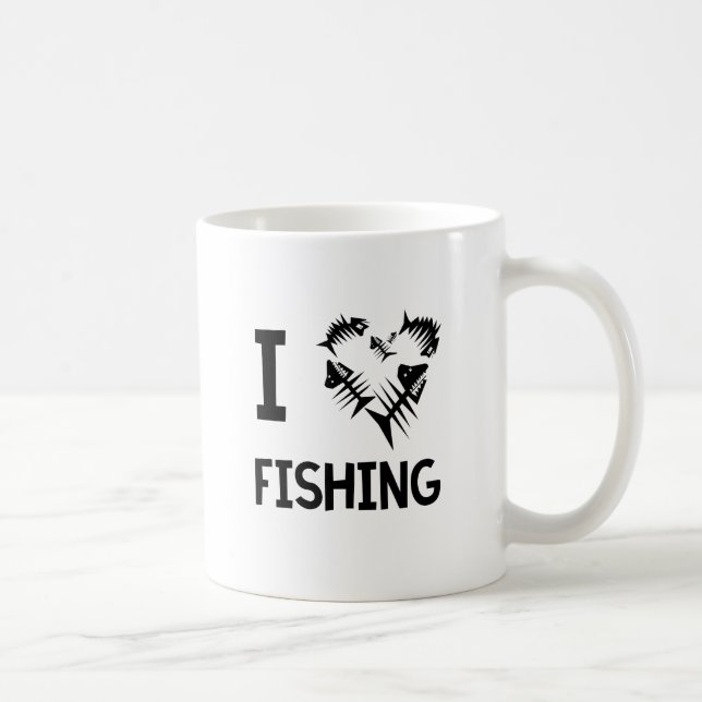 I Liebe-Fischerei Kaffeetasse (Rechts)