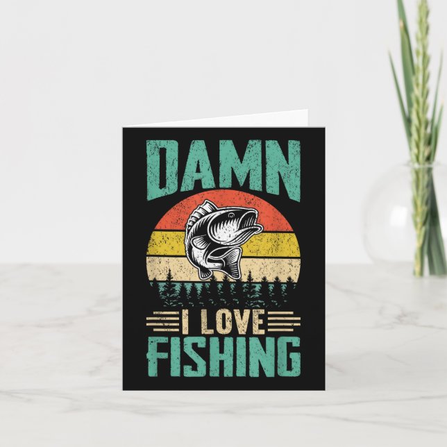 I Liebe Fischerei Karte (Vorderseite)