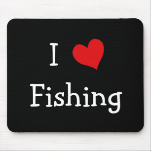 I Liebe Fischerei Mousepad