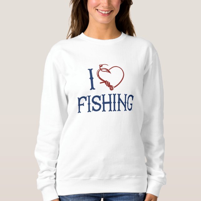 I Liebe Fischerei Sweatshirt (Vorderseite)