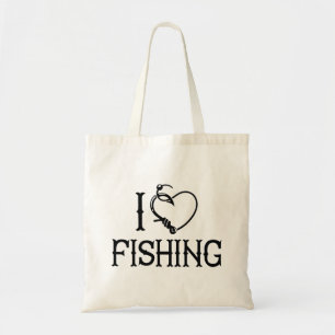 I Liebe Fischerei Tragetasche