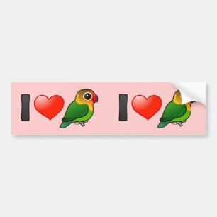 I Liebe Fischers Lovebirds Autoaufkleber