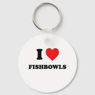 I Liebe Fishbowls Schlüsselanhänger