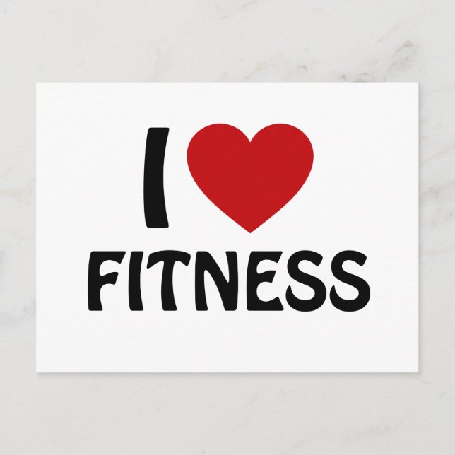 I LIEBE FITNESS POSTKARTE (Vorderseite)
