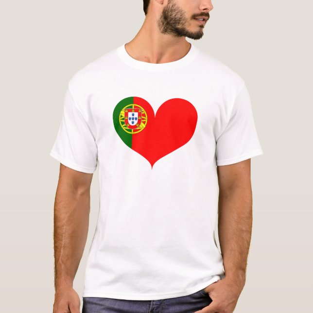 I Liebe - Flagge Portugals T-Shirt (Vorderseite)