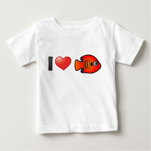 I Liebe Flame Angelfish Baby T-shirt