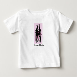 I Liebe Fledermäuse - Halloween- Baby T-shirt