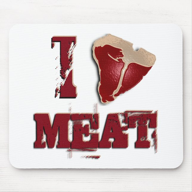 I Liebe-Fleisch Mousepad (Vorne)