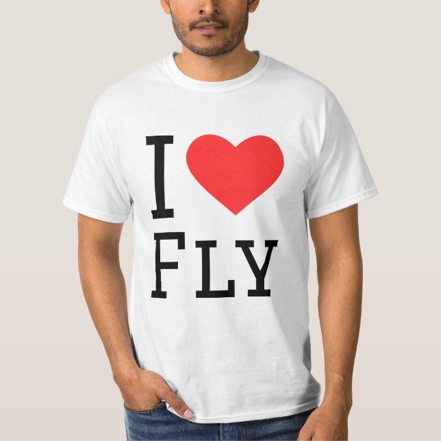 I Liebe Fliege T-Shirt (Vorderseite)