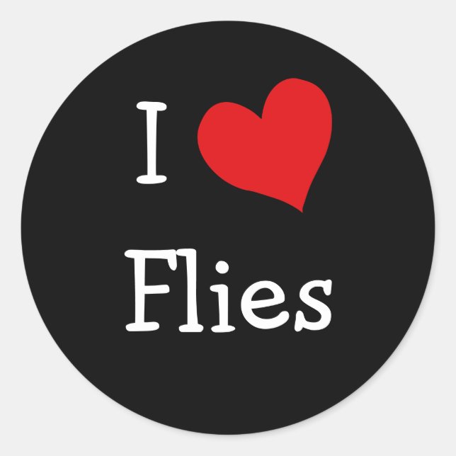 I Liebe Fliegen Runder Aufkleber (Vorderseite)