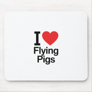 I Liebe-fliegende Schweine Mousepad